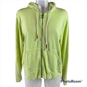 Sundry Yellow Full Zip Hoodie Jacket Sweatshirt Size 2 -45